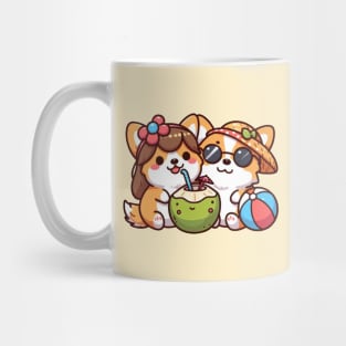 Corgi summer date Mug